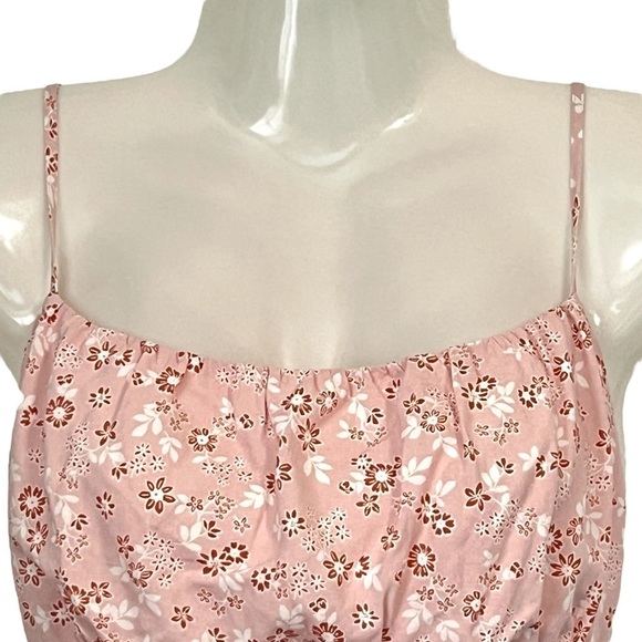 NWT Cotton Candy LA Pink Cropped Top with Ruffle Size Large - Picture 3 of 12